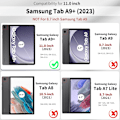 Pikkukuva 2 / 5: Kotelo Samsung Galaxy Tab A9+ Plus -tablettiin, näytön koko 11 tuumaa 2023, erittäin ohut taitettava kova takakuori, tummansininen black 11 in