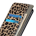 Miniatyrbild 4 av 5: Skyddande mobilskal med leopardmönster, magnetiskt spänne, läder, stativ och plånboksfunktion för Nokia G42