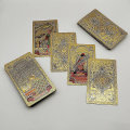 Miniatyrbilde 5 av 5: Høy kvalitet gullfolie tarot russiske deluxe spådomskort prediktive brettspill for Russland-markedet Russian Gold