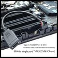 Miniatyrbild 2 av 5: USB 9PIN till Typ-C Frontpanelkabel USB 9PIN till TYPE-E KEY-A Adapterkabel USB Frontpaneladapter Black