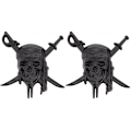 Pikkukuva 1 / 3: Skallebuccaneers Auton Emblem Metallimerkki Tarra Auton Sivu Takaosa Etu Kori Takaluukku Ovi Loksu Puskuri Metallimerkki 3D
