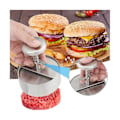 Miniatyrbillede 2 af 5: Kødpresse, justerbar hamburgerbøfmaskine i rustfrit stål, manuel kødpresse til bøffer