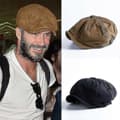 2-pack Herringbone Baker Boy Cabbie Flat Hat för män, Retro Newsboy Cap