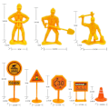 Pikkukuva 4 / 9: 1:64 seoslegering-ingenieurstruck-graafmachine-vorkheftruck met 24 sets verkeersborden