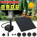 Miniatyrbilde 1 av 5: 1,2w solcelledrevet fontene innebygd 160 Mah batteri solcelledrevet dam pumpe
