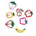 Pikkukuva 1 / 3: 14 kpl hedelmän muotoisia hiuspinnejä lapsille ja tytöille (punainen omena + vaaleanpunainen omena + banaani + keltainen ananas + punainen kirsikka) As Shown