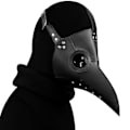 Miniatyrbillede 4 af 4: Peste doktormaske i sort læder til Halloween, Steampunk, PU-karneval, cosplay, voksne, De Peste, voksen, Grim Reaper