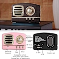 Pikkukuva 5 / 5: Kannettava Bluetooth-retrokaiutin, langaton minivintagekaiutin