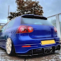 Miniatyrbild 5 av 5: Bakre Diffusor Spoiler Lip Skydd Splitter Karosseri Kit Tillbehör för Golf Mk5 R32