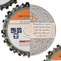 Miniatyrbillede 5 af 5: 125mm 16 Tand Rustfrit Stål Slibning Maskine Træbearbejdning Disk Rillemaskine Kæder Disk Træskæring Skæreskive Kompatibel Med 5 Tommer Vinkelsliber G