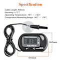 Miniatyrbillede 4 af 5: Akvarie Termometer, Lcd Digital Elektronisk Termometer Med Sugekop Vand Termometer