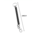 Miniatyrbillede 2 af 5: 6 stk. Spiral Retractable Spring Coil Nøglering Tyverisikret Anti-tabt Strækledning (sort)
