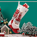 Miniatyrbild 4 av 5: Julstrumpa för flickor pojkar julgran mantel festdekoration style 1