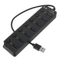 USB-hub med flere USB-porte 7-ports USB-splitteradapter til bærbar computer