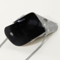 Miniatyrbillede 5 af 5: Glitter Aften Clutch Taske til Kvinder Kæde Skuldertaske Bryllup Fest Håndtaske Silver 1
