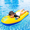 Miniatyrbillede 3 af 5: Oppustelig Surfboard Flydende Bodyboard med Håndtag Pool Flåder Række Dobbelt Luftkammer Boarding Sommer Hav Seng