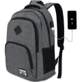 Miniatyrbilde 1 av 5: Datamaskin Ryggsekk Vanntett Business Ryggsekk med USB-lading for College/Fritid/Business/Skole (Mørk Grå)