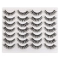 Miniatyrbild 1 av 5: Fransar Lösögonfransar Cat Eyes Wispy Naturliga Faux Mink Fransar 14 Par Pack Lätt Volym Korta Falska Ögonfransar Multipack