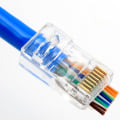 Miniatyrbillede 4 af 5: 100 stk. RJ45-stik 6u forgyldt gennemgang Ethernet-kabler modul stik netværk RJ-45 krystal