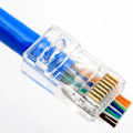 Pikkukuva 4 / 5: 100 kpl RJ45-liitin 6u kullattu läpivienti Ethernet-kaapelimoduulin pistoke verkko RJ-45 Crystal