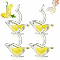 Miniatyrbillede 1 af 4: Individuel citronpresser i luksusdesign, manuel citruspresser, håndpresser, transparent akrylservice, serveringsservice (4 ST Hvid)