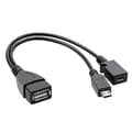 Micro Usb Otg Kabel Hdd Ssd Usb Förlängningskabel Extra Strömförsörjning Micro Usb Hane Hona Till Usb Hona Splitter Kabel