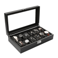 Miniatyrbillede 1 af 5: Watchbox / Klockbox 12 ure Carbon Luxury model i sort CW012
