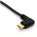 Pikkukuva 4 / 5: Kullattu USB C -kaapeli 90 astetta USB 2.0 -liittimeen C Oikea/vasen kulma Urosjatkokaapelin datansiirtosynkronointikaapeli (90 tyyppi C-tye A alas)