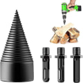 Miniatyrbilde 1 av 5: Shank Firewood Drill Bit, Wood Splitter Drill Bit, 4 stk. Avtagbar Splitter/Drill Bit, Hex+square+round (32mm)