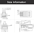 Pikkukuva 3 / 5: 100 kpl RJ45-liitin 6u kullattu läpivienti Ethernet-kaapelimoduulin pistoke verkko RJ-45 Crystal