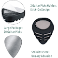 Miniatyrbild 5 av 5: 20-pack rostfria gitarrplektrum 0,3 mm - plektrum för elgitarr och bas