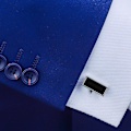 Miniatyrbillede 3 af 5: Sorte emaljerede rektangulære manchetknapper til mænd - Business Fashion