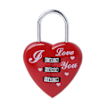 Miniatyrbild 1 av 5: Mini Padlock 3-digit Combination Lock Resettable Luggage Locks Weather-proof Red