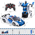 Miniatyrbild 2 av 4: 2-i-1 Bil (vit) Fjärrkontroll Robot, 1:18 Transformer Leksak Present till Pojkar Flickor 3 4 5 6 7+ År Gamla, Rc Bil Robot Leksaker Transformerbar 2.4ghz Polisbil