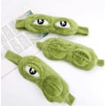 Miniatyrbild 3 av 5: Ögonmask Söt Sovmask Grön Groda Sovmask Fluff Mjuk Ögonskugga 3D Rolig Groda Ögonmask för Män och Kvinnor Sömn (1 st) green