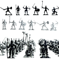 Miniatyrbild 1 av 4: 60 st/set Antik Soldat Medeltida Krig Barn Barnpresent Militärfigurer Modell