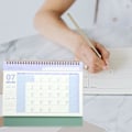 Miniatyrbillede 6 af 9: 2023-2024 Skrivebords Kalender, Stående Flip Desktop Kalender fra juli 2023 til december 2024, 7,5 x 6,4, Stå op Skrivebords Kalender Grøn