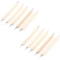 Miniatyrbild 1 av 5: Set med 10 prickpennor, verktyg för nagelkonst, verktyg för prickning av nagelkonst, präglingsmönster, prägling med olika storlekar på dubbelsidig prickning
