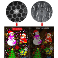 Miniatyrbillede 4 af 5: Led Projektionslampe Snemand Mønster Spotlight Projektorlys Til Jul Indendørs Belysning, 16 Slides Jul Projektorlys