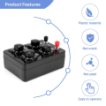 Miniatyrbillede 4 af 5: 0-9999 Ohm Enkel Modstandskasse Præcision Variabel Dekader Modstand Undervisningsinstrument black
