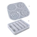 Miniatyrbillede 3 af 5: Diy Crystal Epoxy Resin Form Firkant Bølgeformet Underkop Bord Silikoneform Cup Mat