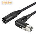 Pikkukuva 3 / 5: Xlr-kaapeli Mikrofoni Äänikaapeli Pistoke Oikea Kulma Xlr Naaras Uros Kaapeli 6 Jalkaa