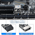 Miniatyrbillede 5 af 5: Usb 2.0 Front Panel Header Usb 9pin Til Usb 2.0 Type-e Intern Adapter Motherboard Stik Adapter