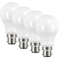 Miniatyrbild 1 av 6: B22 Bajonett LED-lampa, Varmvit 3000K, 60W 60 Watt Ekvivalent, 8.5W B22 GLS Lampor, Glödlampor, 806 Lumen, Ej Dimbar, 4-pack