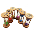 Miniatyrbild 1 av 2: Trä timglas 30 sekunder+1+2+3+5+10 minuter Timer Kreativ present Studie rum Dekoration Timglas Timer 6 stycken set