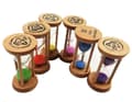 Trä timglas 30 sekunder+1+2+3+5+10 minuter Timer Kreativ present Studie rum Dekoration Timglas Timer 6 stycken set