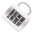 Miniatyrbilde 4 av 5: Boss Employee Min favorittansatt/ Verdens ok ayest Keramisk kaffekopp Engelsk Egnet for gavegiving 1stk Employee
