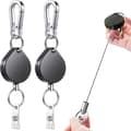 2-pack Retractable Keychain, Student ID, Retractable Key Holder, Lanyard