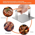 Miniatyrbilde 5 av 5: Burgerpresse for stekeplate, firkantet burgerpresse, non-stick baconpresse, stekeplatepresse 5,5 tommer