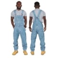 Pikkukuva 3 / 4: Miesten vaaleansiniset säädettävät olkaimet Denim Bib Overalls, farkkuhaalari